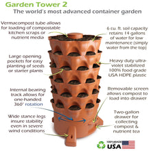 Charger l'image dans la galerie, Garden Tower 2™,  50-Plant Composting Vertical Garden Planter