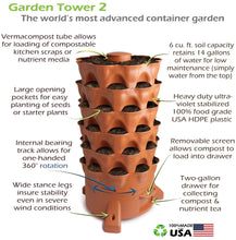 Charger l&#39;image dans la galerie, Garden Tower 2™,  50-Plant Composting Vertical Garden Planter
